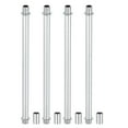 thumbnail image 1 of Uxcell Straight Pipe Lamp Stems Rod Kit, M10 200mm l Rod with Nut, Silver Tone 4 Set, 1 of 6