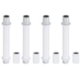 thumbnail image 1 of Uxcell Straight Pipe Lamp Stems Rod Kit, M10 70mm l Rod with Nut, White 4 Set, 1 of 6
