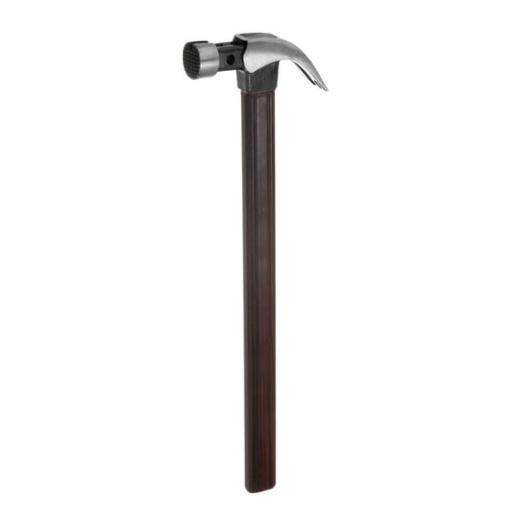 Uxcell Straight Rip Claw Hammer 25oz Round Head with Magnetism for Nail Hammering and Pulling,Brown