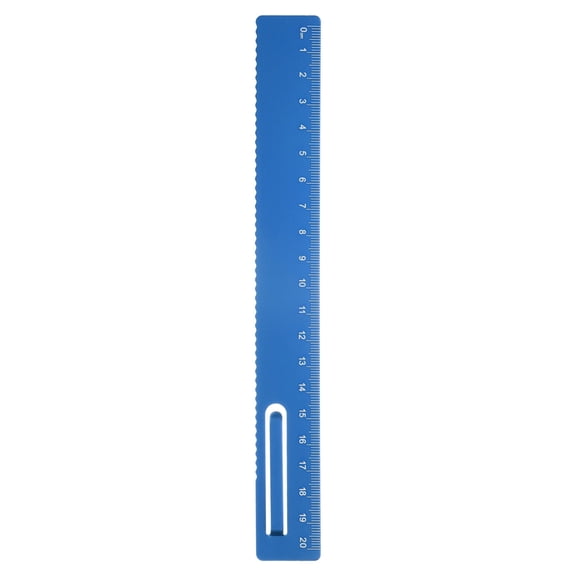 Uxcell Straight Ruler 20cm Metric Metal Aluminum Alloy Measuring Bookmark Clip Rulers Scale Tool for Measure Study Reading Classroom Office, Blue