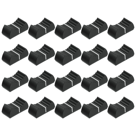 Uxcell Straight Slide Potentiometer Knob 8x1mm/0.31x0.04 Inch Black White Pack of 20