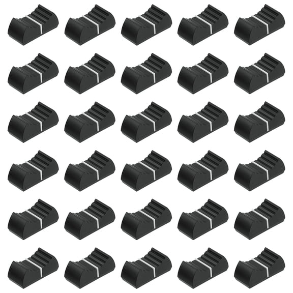 Uxcell Straight Slide Potentiometer Knob 8x1mm/0.31x0.04 Inch Black White Pack of 30