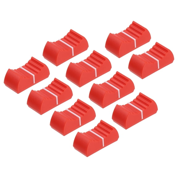 Uxcell Straight Slide Potentiometer Knob 8x1mm/0.31x0.04 Inch Red White Pack of 10