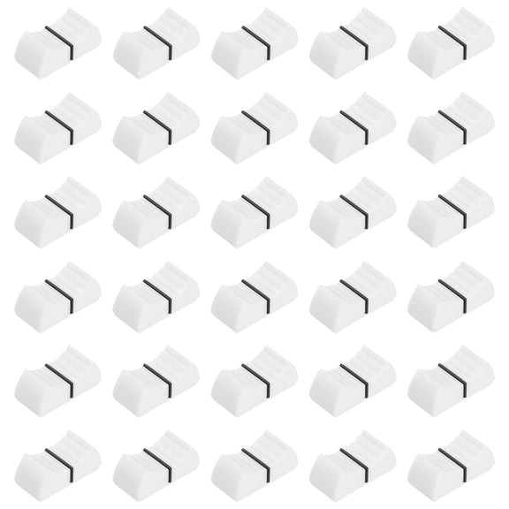 Uxcell Straight Slide Potentiometer Knob 8x1mm/0.31x0.04 Inch, White Black Pack of 30