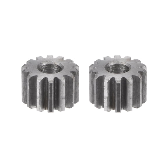 Uxcell Straight Spur Gear 6mm Inner Aperture 14T 1 Module 45# Steel Motor Gear, 2Pack