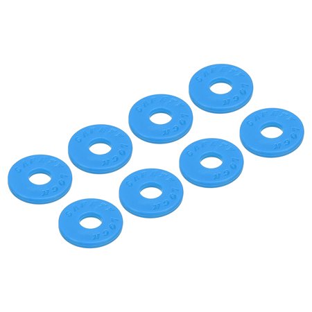 Uxcell Strap Blocks Silicone Rubber Strap Block Blue, for Guitar Strap Button, Pack of 8