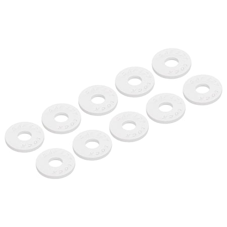 Uxcell Strap Blocks Silicone Rubber Strap Block White, for Guitar Strap Button, Pack of 12