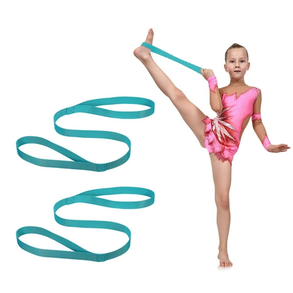 Uxcell Stretch Strap with Loops, Cheerleading Stunt Strap Yoga Stretching Strap for Cheer Dance Gymnastics Pilates Blue