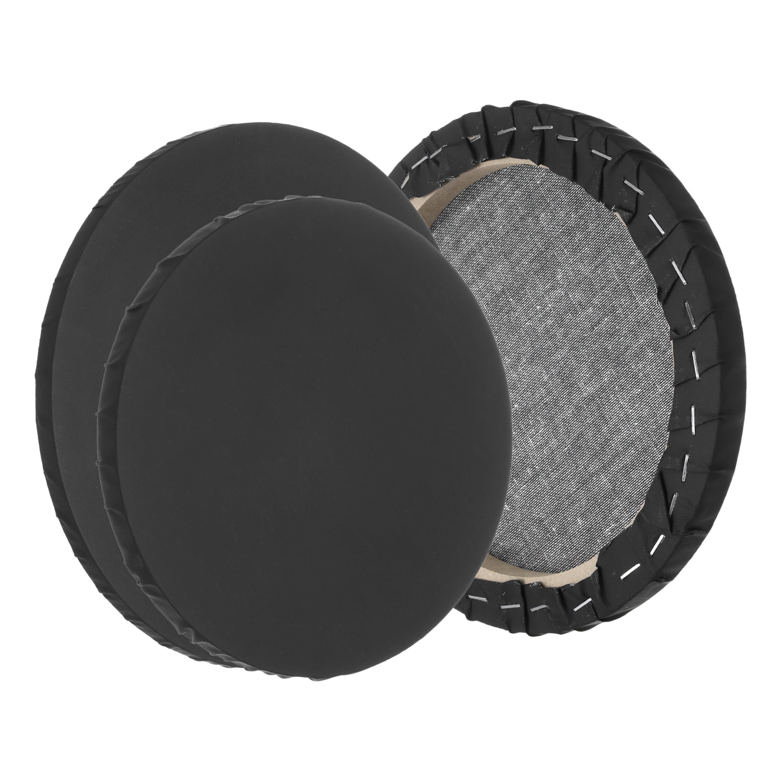 Uxcell Stretched Canvas, 4 Pcs 8"x8", 12"x12" Round Canvas for Painting, Black