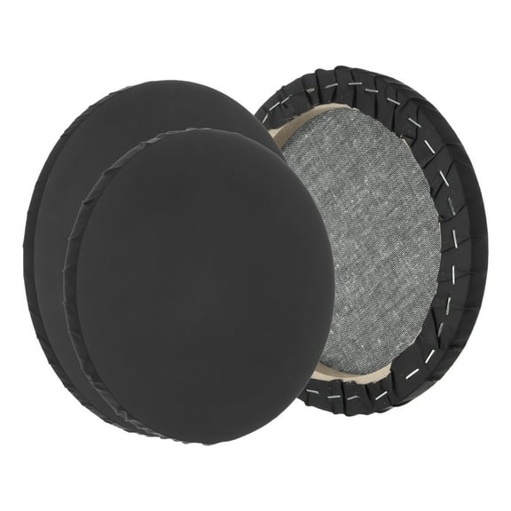 Uxcell Stretched Canvas, 4 Pcs 8"x8", 12"x12" Round Canvas for Painting, Black