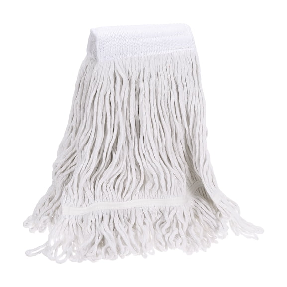 Uxcell String Mop Heads Replacement, Heavy Duty Commercial and Industrial Cotton Looped End String Head Refill Cleaning Dry and Wet Use Washable for General and Floor Cleaning, White