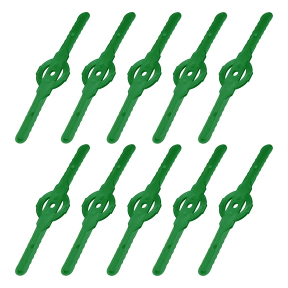Uxcell String Trimmer Head Blades Replace, 10Pack Plastic Lawn Mower Weed Blades Green