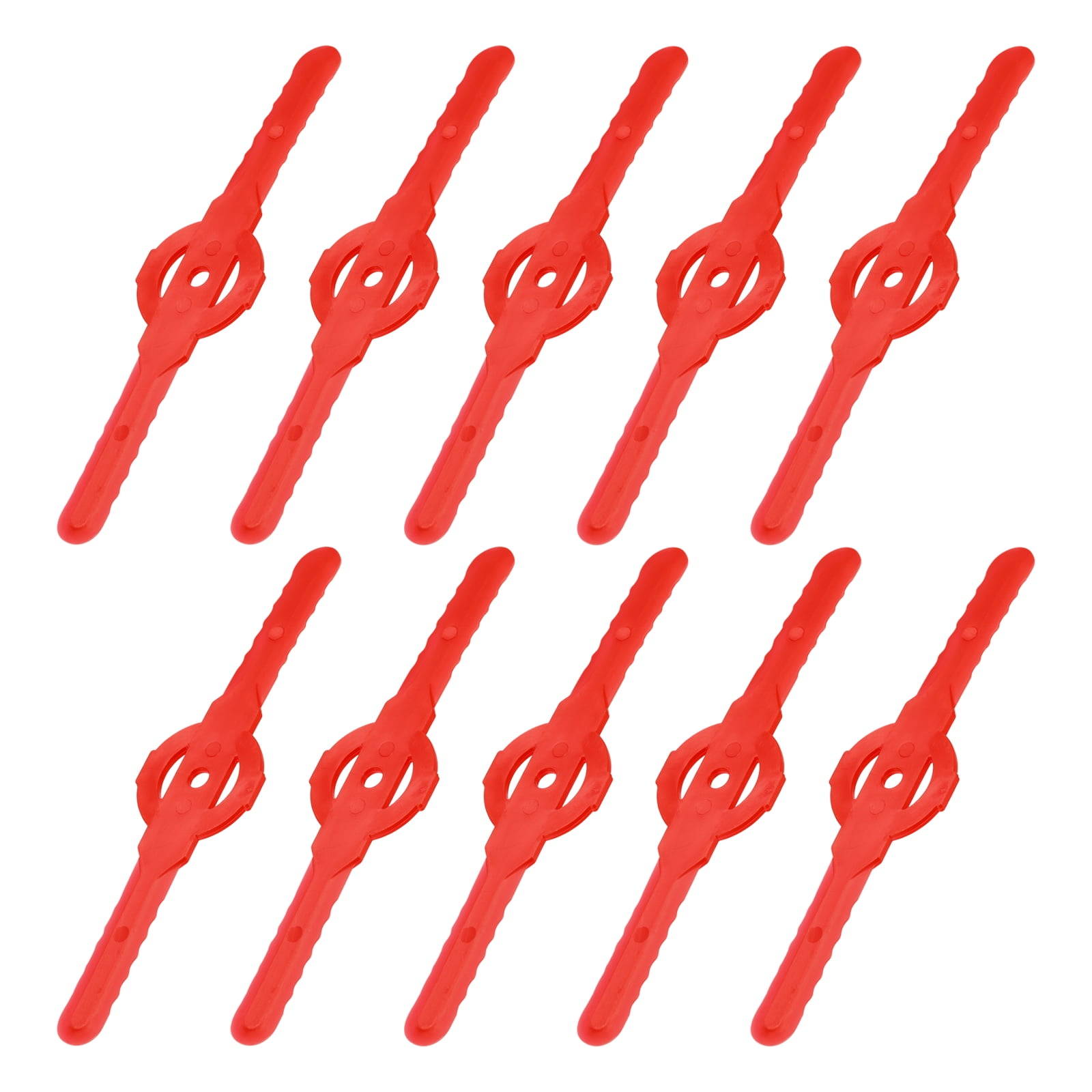100 Pièces Lames Plastiques Rouges Pour Débroussailleuse - Lames De Rechange Trimmer Strimmer Tondeuse