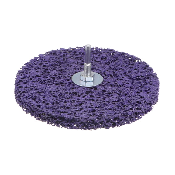 Uxcell Strip Wheel Stripping Wheels 6"x1/2"x1/4" Shaft for Angle Purple