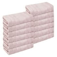 thumbnail image 1 of REGALWOVEN Striped 12 Pack Washcloths, Pure Cotton Face Towels, Comfort Towels for Bathroom, Hotel, Spa Pink 14'x14', 1 of 7