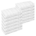 thumbnail image 1 of REGALWOVEN Striped 12 Pack Washcloths, Pure Cotton Face Towels, Comfort Towels for Bathroom, Hotel, Spa White 14'x14', 1 of 7