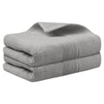 thumbnail image 1 of REGALWOVEN Striped Pattern Hand Towels, Absorbent and Quick Dry Towels for Bathroom, Kitchen 14' x 30' Grey 2 Pack, 1 of 8