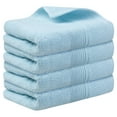 thumbnail image 1 of REGALWOVEN Striped Pattern Hand Towels, Absorbent and Quick Dry Towels for Bathroom, Kitchen 14' x 30' Light Blue 4 Pack, 1 of 8