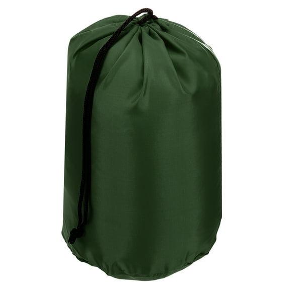 Uxcell Stuff Sack, 14 x 26 Inch Waterproof Outdoor Storage Sack Portable Drawstring Dust Flap Bag Lightweight Sleeping Bag Dark Green