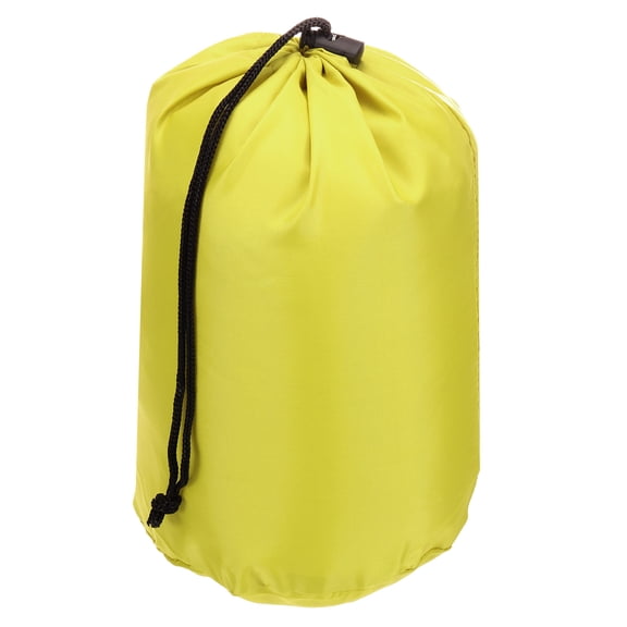 Uxcell Stuff Sack, 5 x 10 Inch Waterproof Outdoor Storage Sack Portable Drawstring Dust Flap Bag Lightweight Sleeping Bag Yellow