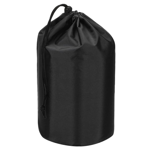 Uxcell Stuff Sack Waterproof Outdoor Storage Sack Drawstring Bag for Camping Hiking Backpacking Black 6 x 12.6 Inch