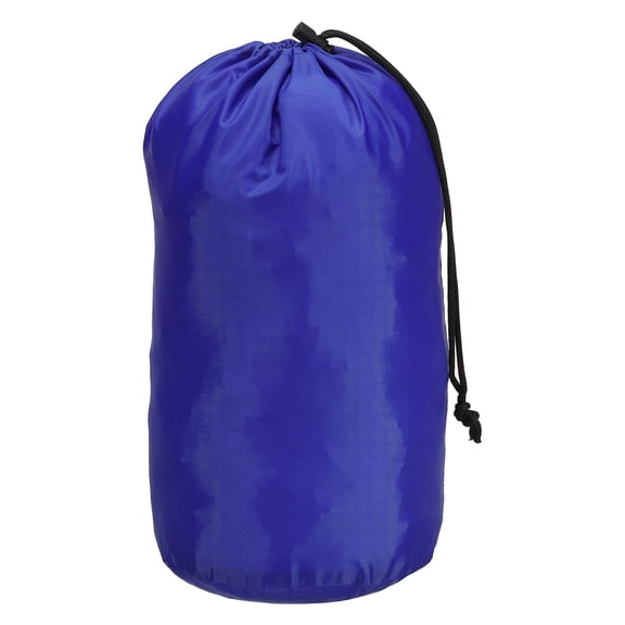 Uxcell Stuff Sack, 6x12.5 Inch Waterproof Outdoor Sack Drawstring Dust Flap Bag for Camping, Blue