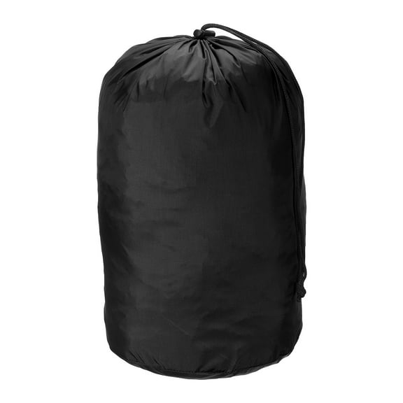 Uxcell Stuff Sack, 9x16 Inch Ultralight Outdoor Drawstring Bag for Camping, Black