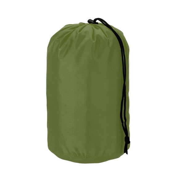 Uxcell Stuff Sack, Nylon Waterproof Storage Sacks Portable Drawstring Dry Stuff Bag Gear Organization with Toggle, 5x10Inch Fit for Backpacking Camping Traveling Hiking(Dark Green)