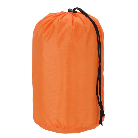 Uxcell Stuff Sack, Nylon Waterproof Storage Sacks Portable Drawstring Dry Stuff Bag Gear Organization with Toggle, 7x13Inch Fit for Backpacking Camping Traveling Hiking(Orange)