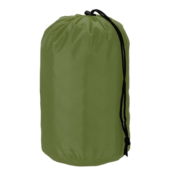 Uxcell Stuff Sack, Nylon Waterproof Storage Sacks Portable Drawstring Dry Stuff Bag Gear Organization with Toggle, 7x13Inch Fit for Backpacking Camping Traveling Hiking(Dark Green)