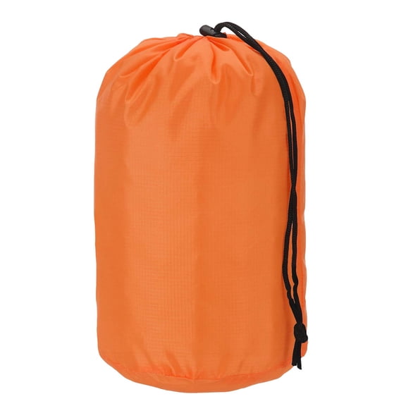 Uxcell Stuff Sack, Nylon Waterproof Storage Sacks Portable Drawstring Dry Stuff Bag Gear Organization with Toggle, 9x16Inch Fit for Backpacking Camping Traveling Hiking(Orange)