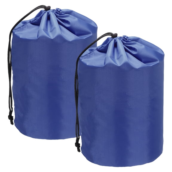 Uxcell Stuff Sack, Nylon Waterproof Storage Sacks Portable Drawstring Outdoor Products Ditty Bag Ultralight Dust Flap 4 x 8 Inch & 2Pcs & Blue - Fit for (Camping/Traveling/Hiking)