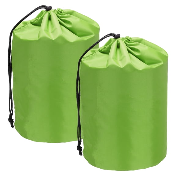 Uxcell Stuff Sack, Nylon Waterproof Storage Sacks Portable Drawstring Outdoor Products Ditty Bag Ultralight Dust Flap 5 x 10 Inch & 2Pcs & Emerald Green - Fit for (Camping/Travel/Hiking)