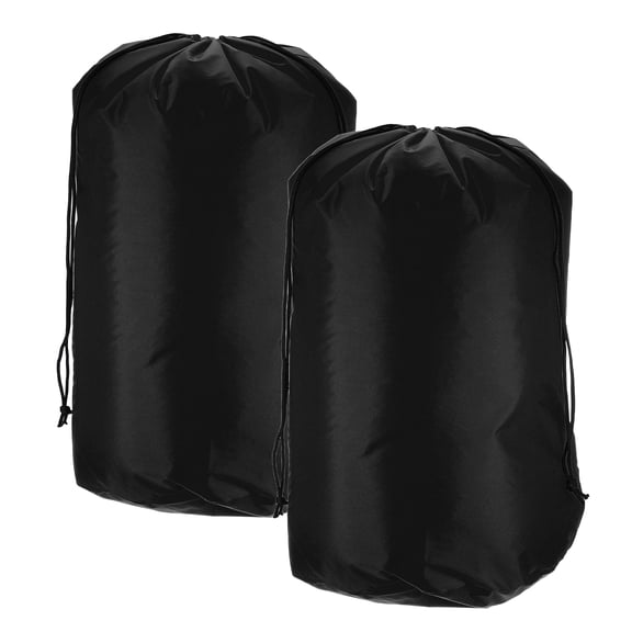 Uxcell Stuff Sack, Waterproof Ditty Bags Storage Sacks Portable Outdoor Ultralight Drawstring Dry Stuff Bag Gear with Toggle 14x27In & 2Pcs & Black for (Backpacking Camping Traveling)
