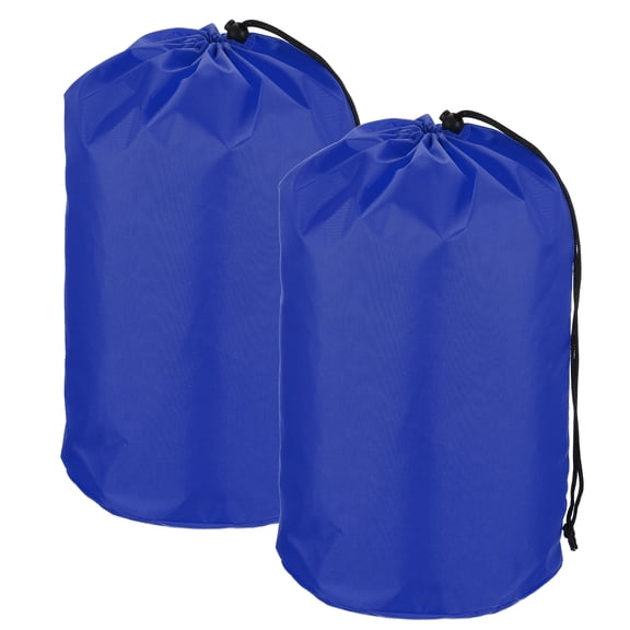 Uxcell Stuff Sack, Waterproof Ditty Bags Storage Sacks Portable Outdoor Ultralight Drawstring Dry Stuff Bag Gear with Toggle 14x27In & 2Pcs & Sapphire for (Backpacking Camping Traveling)