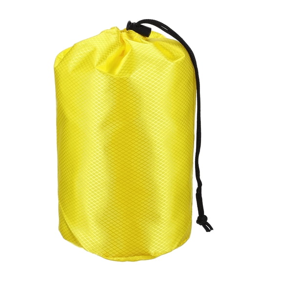 Uxcell Stuff Sack, Waterproof Ditty Bags Storage Sacks Portable Outdoor Ultralight Drawstring Dry Stuff Bag Gear with Toggle 5x10In & Yellow for (Backpacking Camping Traveling Hiking)
