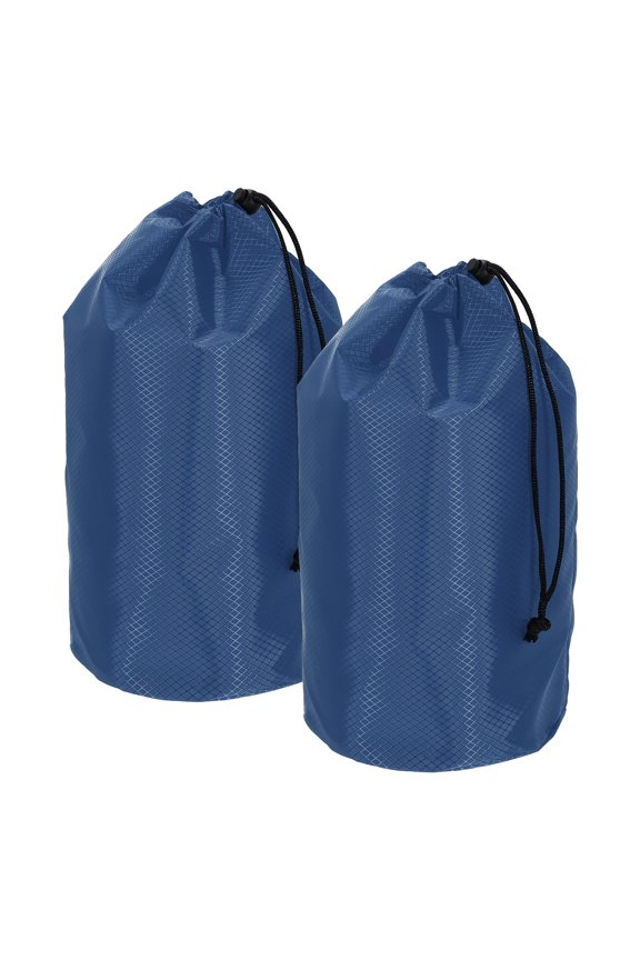Stuff Sack, Waterproof Ditty Bags Storage Sacks Portable Outdoor Ultralight Drawstring Dry Stuff Bag Gear with Toggle 7x13In & 2 Pack & Dark Blue for (Backpacking Camping Hiking)