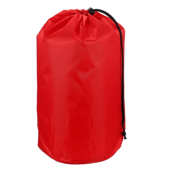 Uxcell Stuff Sack, Waterproof Ditty Bags Storage Sacks Portable Outdoor Ultralight Drawstring Dry Stuff Bag Gear with Toggle 9x17In & Red for (Backpacking Camping Traveling Hiking)
