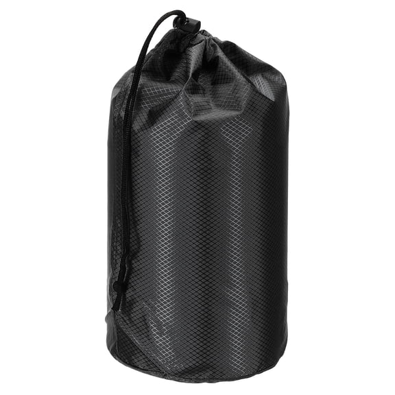 Uxcell Stuff Sack Waterproof Outdoor Storage Sack Portable Drawstring Dust Flap Bags Lightweight 4 x 8 Inch Black