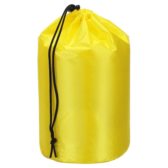 Uxcell Stuff Sack Waterproof Outdoor Storage Sack Portable Drawstring Dust Flap Bags Lightweight 7 x 13 Inch Yellow