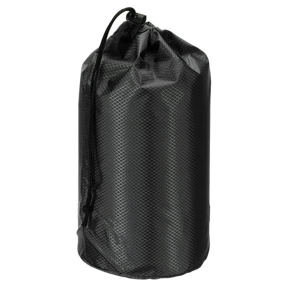 Uxcell Stuff Sack Waterproof Outdoor Storage Sack Portable Drawstring Dust Flap Bags Lightweight 9 x 18 Inch Black