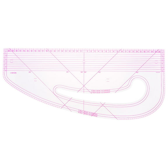 Uxcell Styling Sewing French Curve Ruler, 43x19cm Clear Sewing Pattern Making Ruler