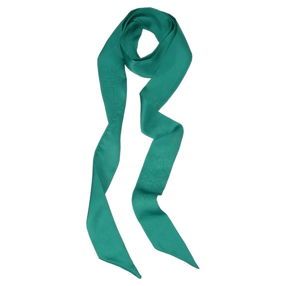 Uxcell Stylish Ribbon Scarf, Solid Color Skinny Scarf Pure Long Neckerchief Silk Belts Sash Green