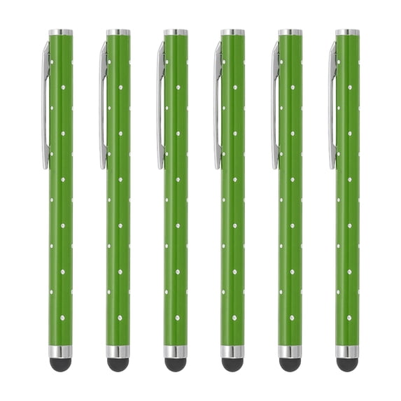 Uxcell Stylus Pens for Touch Screens, High Precision Universal Bling Stylus Crystal Metal Capacitive Pens Green