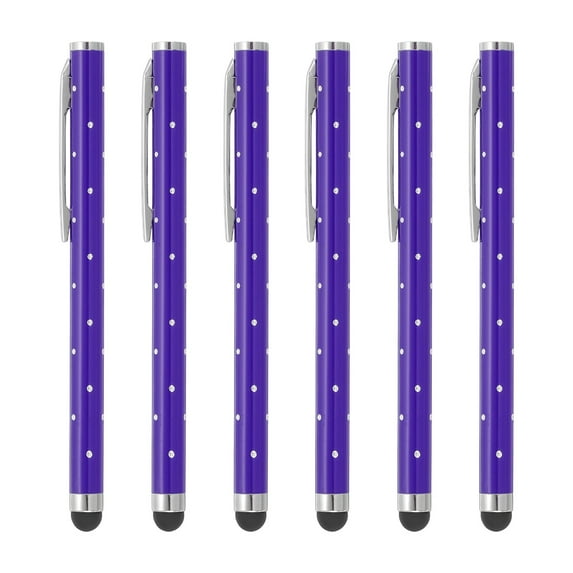 Uxcell Stylus Pens for Touch Screens, High Precision Universal Bling Stylus Crystal Metal Capacitive Pens Purple
