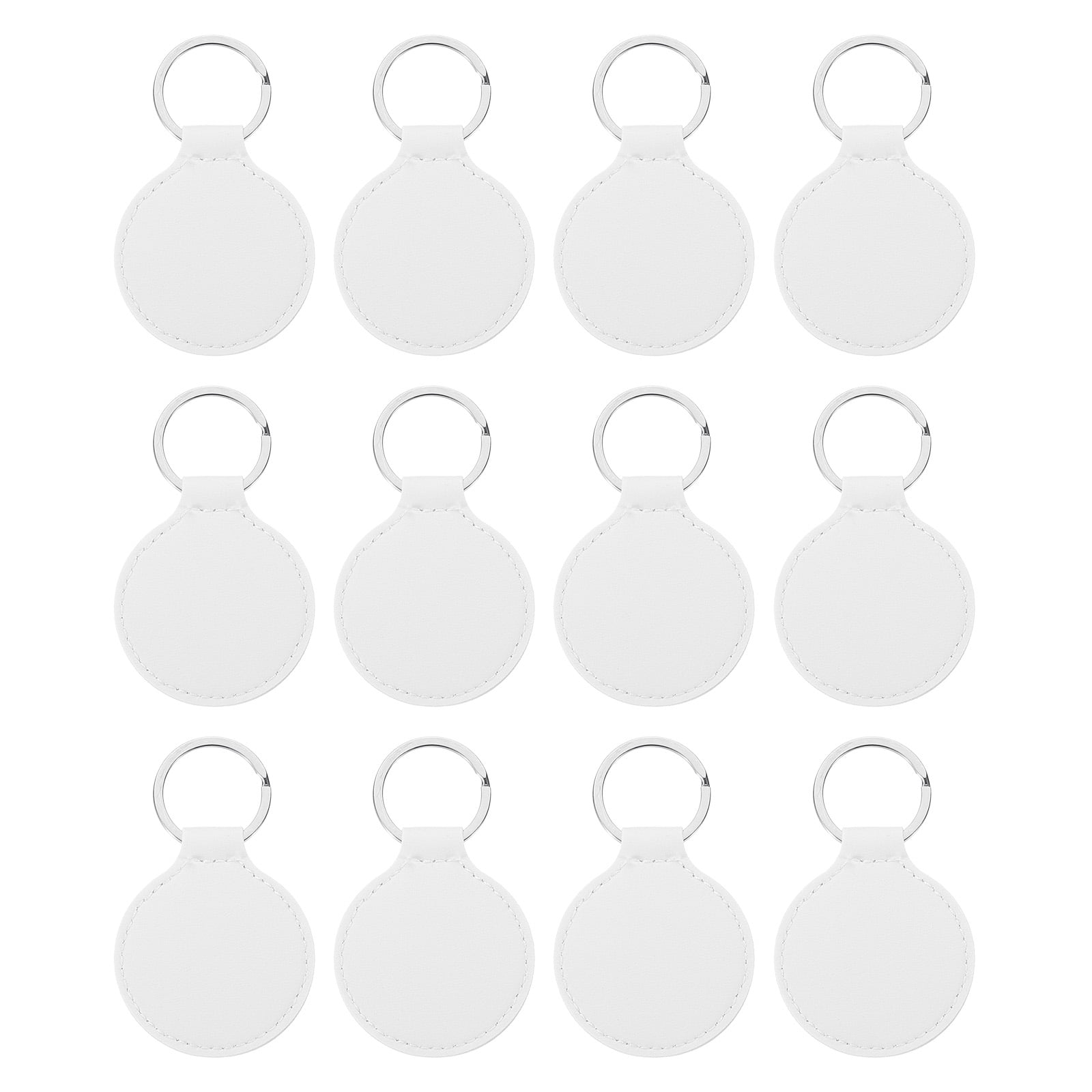 PATIKIL Sublimation Blank Keychains, 12 Pieces Round Key Chain Blanks