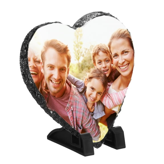 Uxcell Sublimation Slate Blanks, 1 Pcs Heart Stone Sublimation Photo Frame