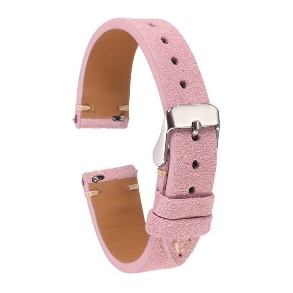 Uxcell Suede Leather Strap Watch Bands Quick Release 16mm Vintage Watch Straps Classic Watchband Pink