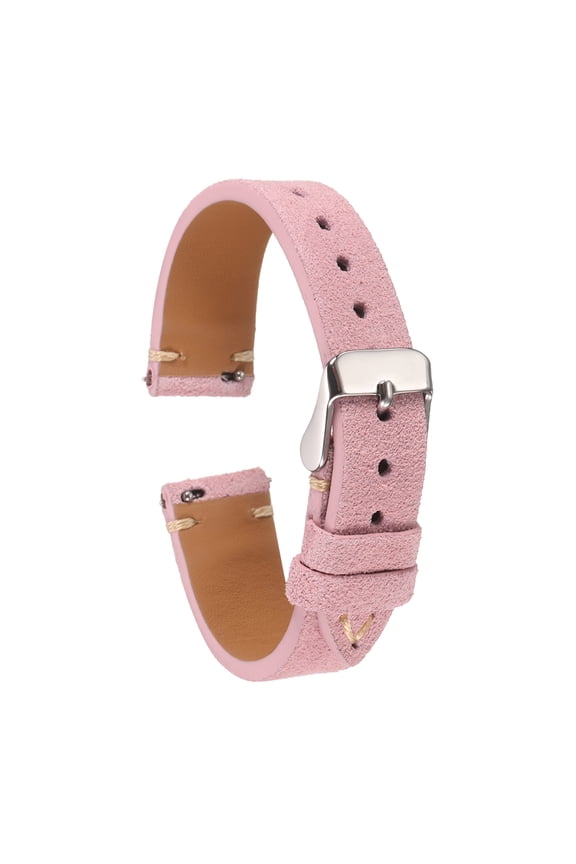 Suede Leather Strap Watch Bands Quick Release 16mm Vintage Watch Straps Classic Watchband Pink