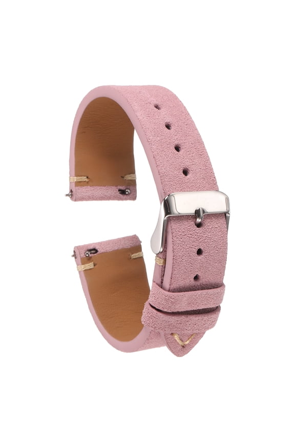Suede Leather Strap Watch Bands Quick Release 20mm Vintage Watch Straps Classic Watchband Pink